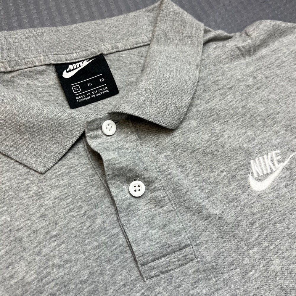 Nike Polo Shirt Mens XL Extra Large Gray Short Sleeve Golf Casual Sport